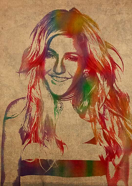 Ellie Goulding Watercolor Portrait