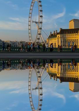 London Eye Reflected By Chrissie Judge