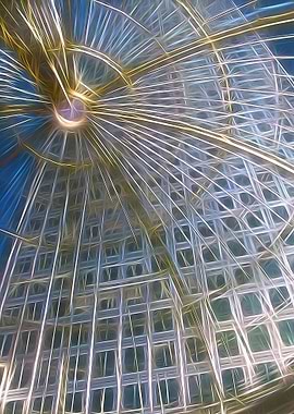 beautiful architectural building in London with glass r ...