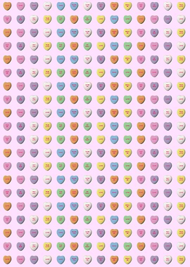 CANDY HEARTS! BY GASPONCEA pattern made of cute candy h ...