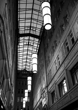 Lamps over street.Vienna