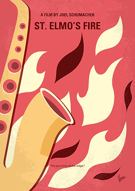 No657 My St Elmos Fire minimal movie poster A group of ...