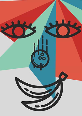 modern art with a modern clown face!