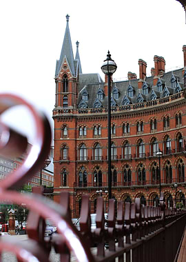 St Pancras station - street view in London UK