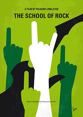 No668 My The School of Rock minimal movie poster After ...