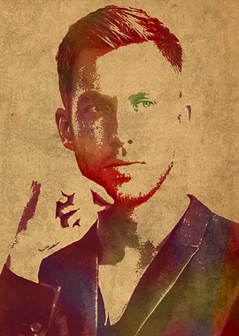 Calvin Harris Watercolor Portrait