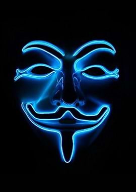 Anonymous Neon Blue