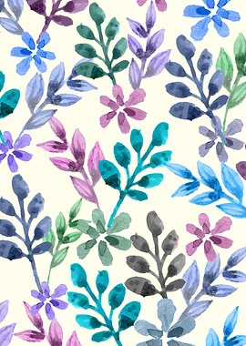 watercolor floral pattern