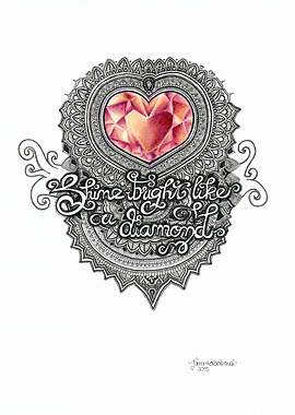 Shine bright like a diamond drawing