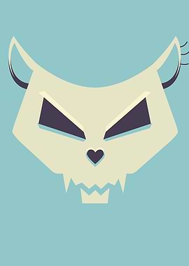 Funny skull artwork with a vector illustration of a sty ...
