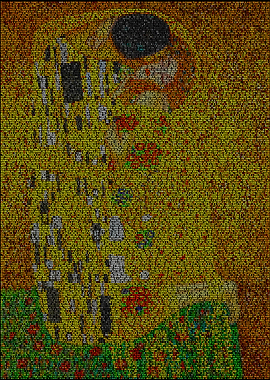 There Is A Light Kiss. Gustav Klimpt's The Kiss typogra ...