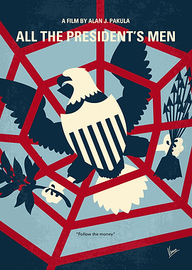 No678 My All the presidents Men minimal movie poster ' ...