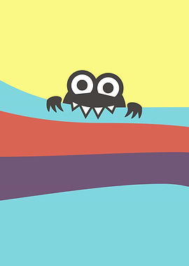 Colorful cartoon illustration of a cute character with ...