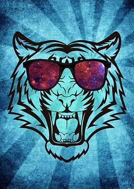 Tiger in Galaxy shades
