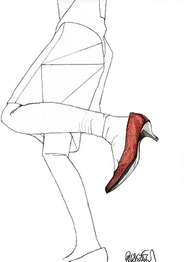Red Shoe Part of a series of fashion illustrations. The ...