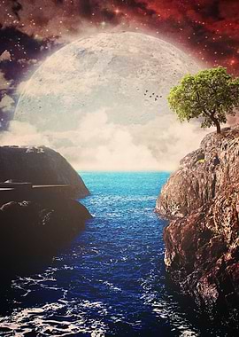 Where the moon meets the sea