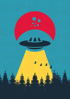 UFO searching for life.