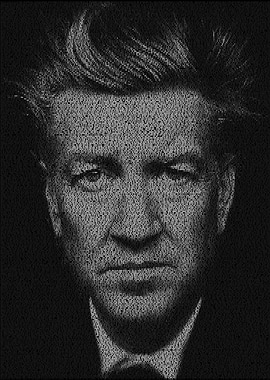 Lynch. A typographic portrait of director David Lynch c ...