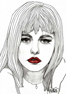 Patsy with Red Lips Georgia with Red Lips Part of a ser ...