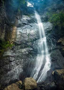 Incredible Mahuntseti waterfall, located in Keda munici ...
