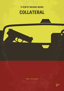 No691 My Collateral minimal movie poster A cab driver ...