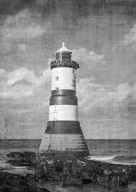 Penmon Lighthouse in Mono