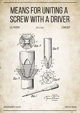 Means for Uniting a Screw with a driver (Phillips Head) ...