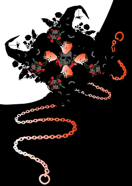 Witches with crows spiders Halloween dark art