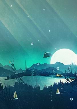 'Beneath Barafundle' | Digital Art, 2016