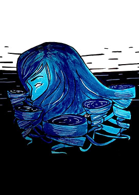 Inktober Day 4, Whirlpools