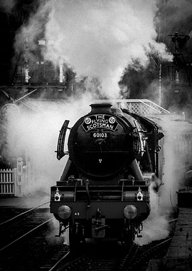 The Flying Scotsman leaving Grosmont station