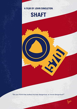 No705 My SHAFT minimal movie poster New York City poli ...