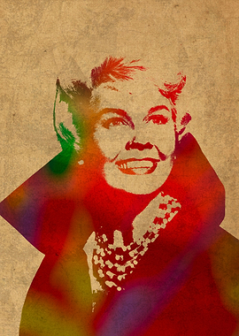 Doris Day Watercolor Portrait