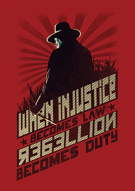 V for vendetta design with russian constructivism style ...