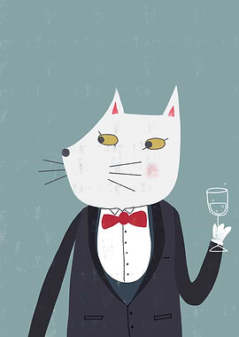 Cheers! Gentleman Cat