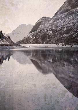 reflection on lake in the mountain