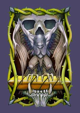 The winged woman flies over you.