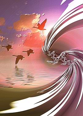 Canada Geese, on their way for migration