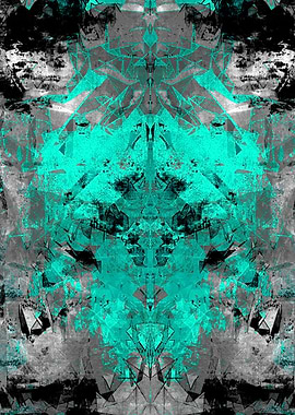 abstract teal grey mystic