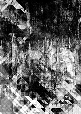 abstract geometric black/grey