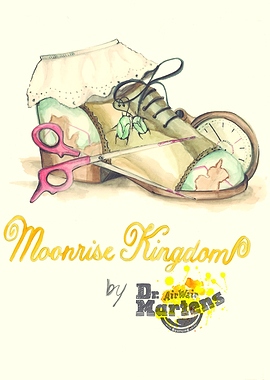 Moonrise Kingdom. Cinema poster featuring Dr. Martens.