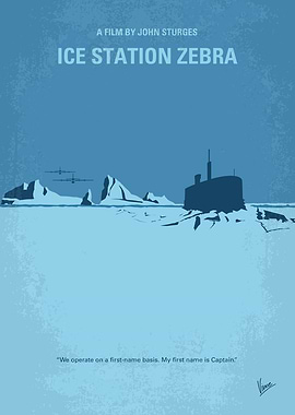 No711 My Ice Station Zebra minimal movie poster USN nu ...