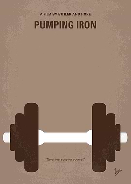 No707 My Pumping Iron minimal movie poster From Gold’s ...
