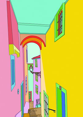 Travessa dos Remedios, photography taken in Alfama, Lis ...