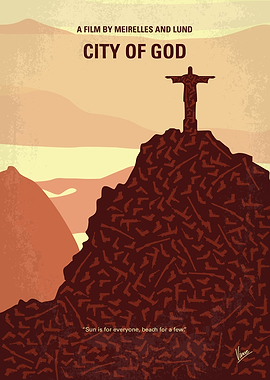 No716 My City of God minimal movie poster Cidade de De ...