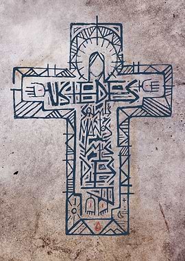 Hand drawn illustration or drawing of Jesus Christ at t ...