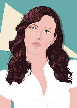 My vector portrait of Scarlett Johansson