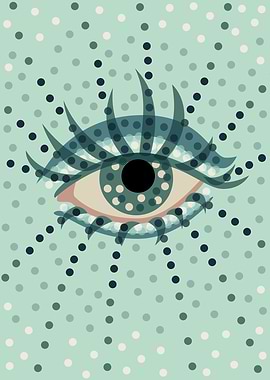 Abstract eye illustration featuring a vector art of an ...
