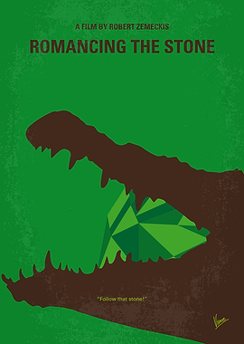No732 My Romancing the Stone minimal movie poster A ro ...