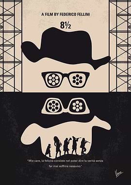 No731 My 8 1 2 minimal movie poster A harried movie di ...